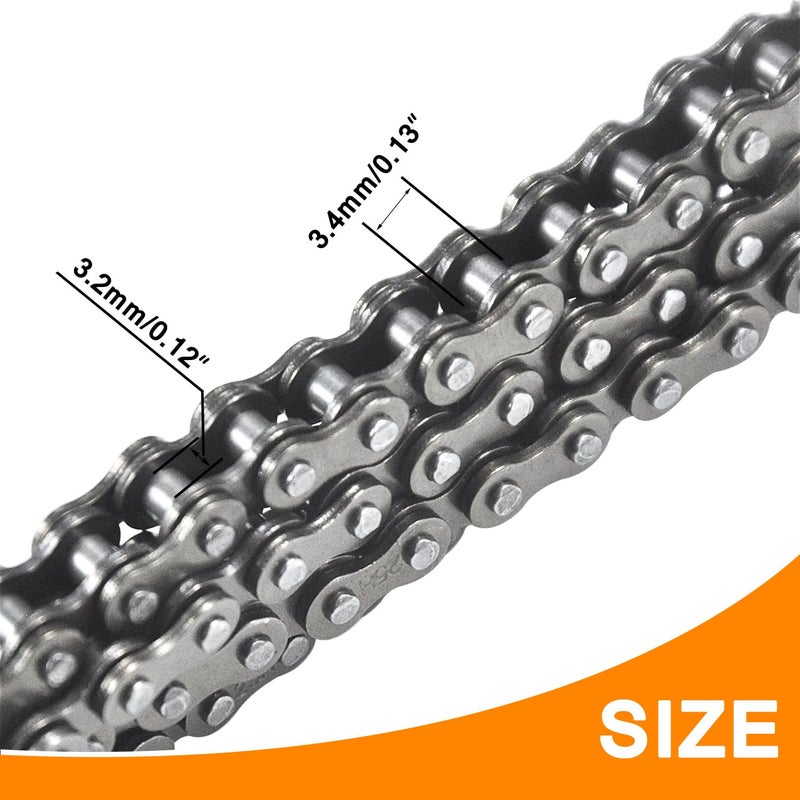 HOLATO 25 Drive Chain 132 Link Chain Breaker Kit for Razor MX500 MX650 SX350 SX500 SX650 Rocket Bike Electric Off-Road Motocross #25 Roller Chain 132L for Mini Moto 50cc XRF50 Dirt Bike Heavy Duty - Image 4